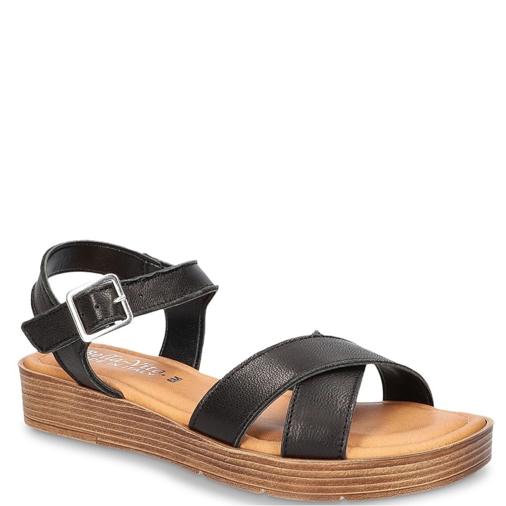 Italian leather sandals.